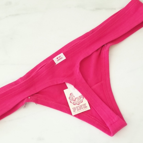 Victoria's Secret PINK Vintage Rhinestone Crystal Thong Panty Ruching NWT - Picture 10 of 13